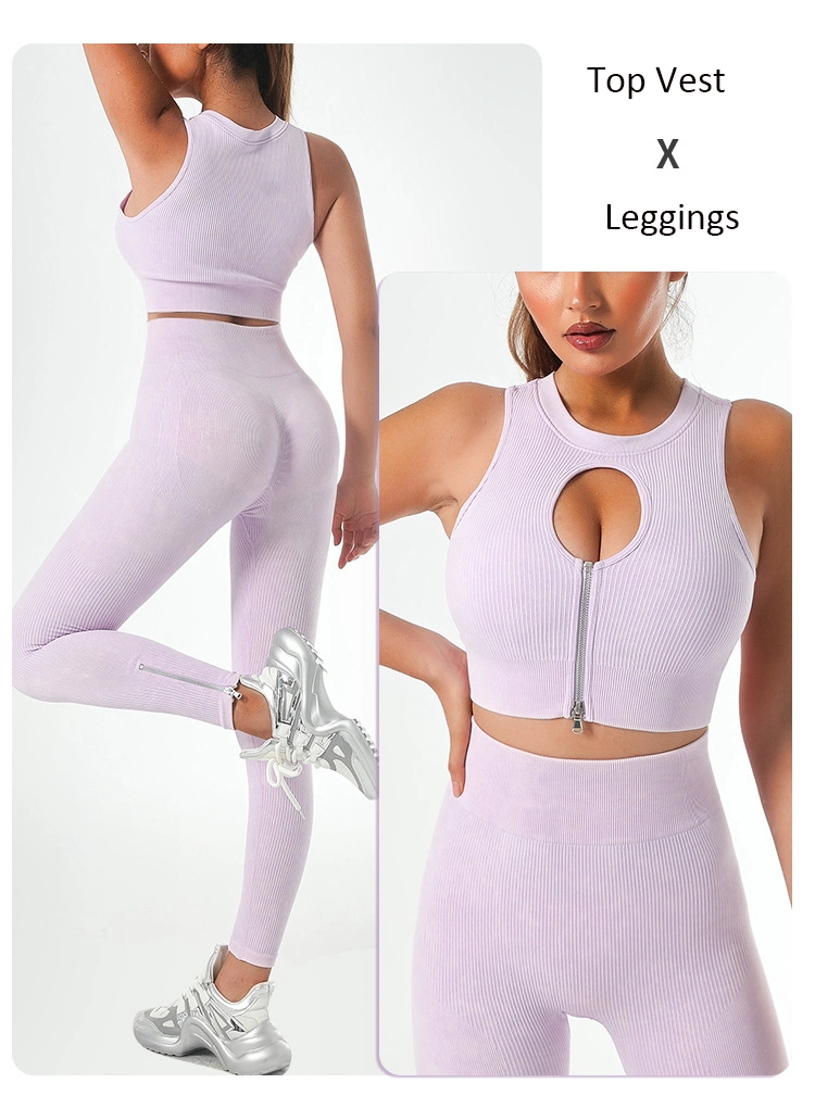 Best Selling Seamless Fitness Sportswear Set Workout Outfits Womens Gym Activewear