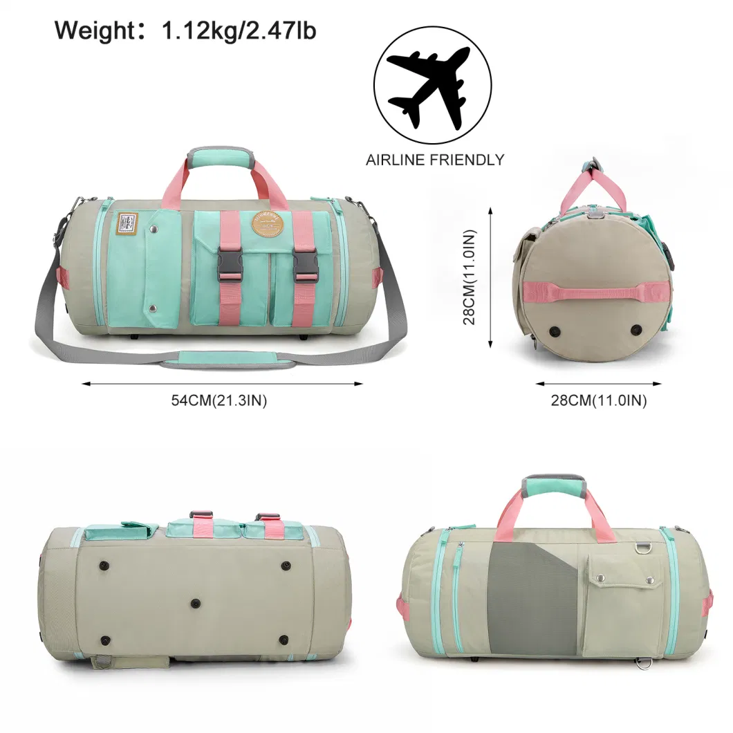 Modern Stylish Single Double Shoulder Outdoor Sports Yoga Fitness Casual Travel Handbag Luggage Duffel Bag (CY1805)