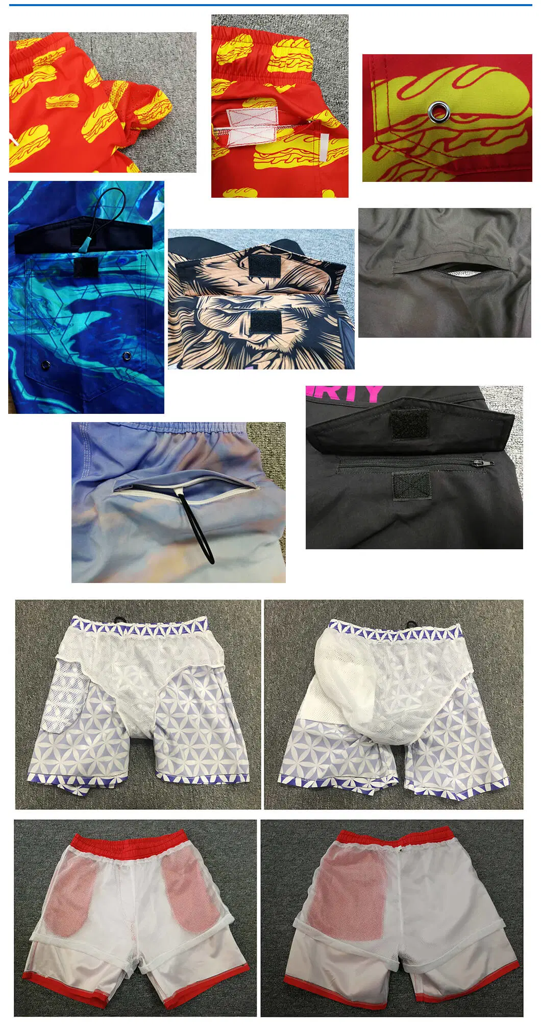 Custom Men Women Swim Trunks Sports Wear Apparel Clothing Beach Garment Board Shorts Pants Swimsuit Swimwear