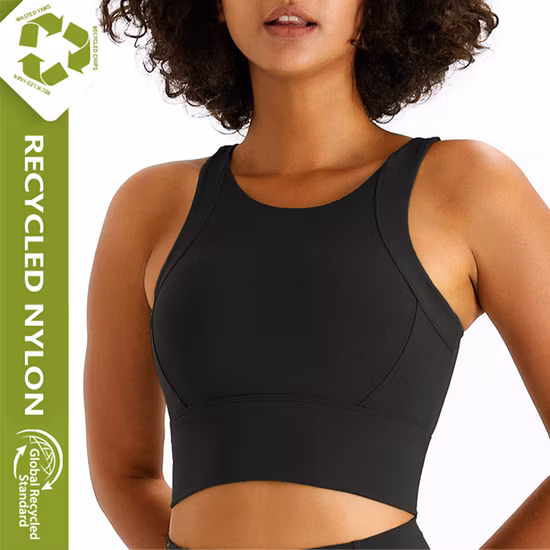 プレミアム超ソフト女性フィットノースリーブカスタムタンクトップクロップトップスポーツウェアブランク衣類 ODM OEM プライベートラベルで利用可能